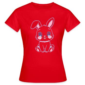 Kawaii Häschen Pastellglanz - Frauen T-Shirt - Rot - Vorne - AI Model Female 172 dark (172cm)