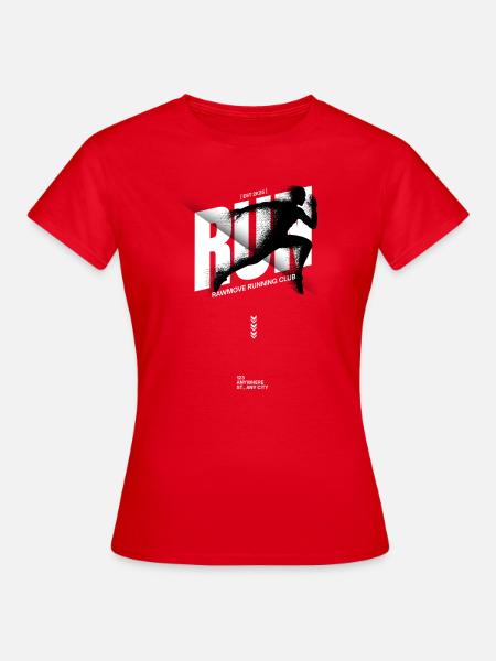 Rennclub Silhouette Schriftzug - Frauen T-Shirt - Rot