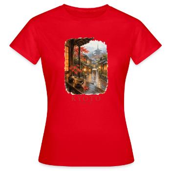 Kyoto Japan Vintage Frühlingsanhänger - Frauen T-Shirt - Rot - Vorne - AI Model Female 172 dark (172cm)