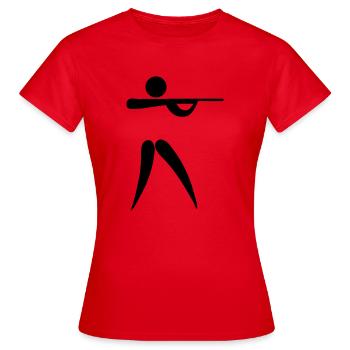 shooting os - Frauen T-Shirt - Rot - Vorne - AI Model Female 172 dark (172cm)