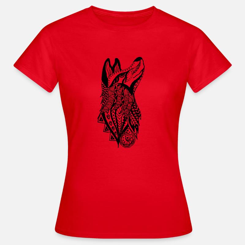 Wolf - Women's T-Shirt - red