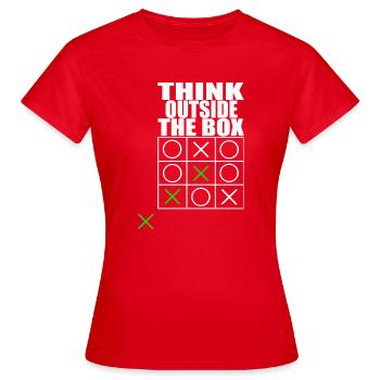 sortir des sentiers battus - T-shirt Femme - rouge - Devant - AI Model Female 172 dark (172cm)