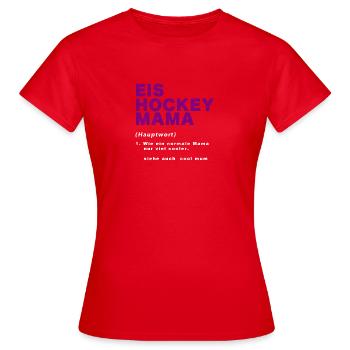 Lustiges Cooles Eishockey Geschenk Eishockeyspiele - Frauen T-Shirt - Rot - Vorne - AI Model Female 172 dark (172cm)