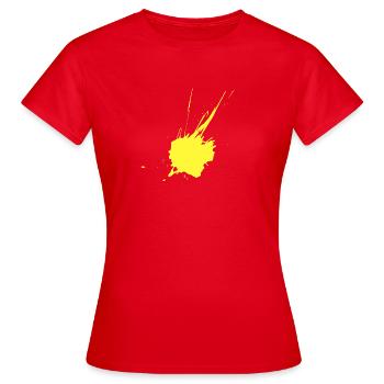 Color blot yellow - Women's T-Shirt - red - Front - AI Model Female 172 dark (172cm)