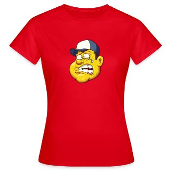 La tête qui pleure - T-shirt Femme - rouge - Devant - AI Model Female 172 dark (172cm)
