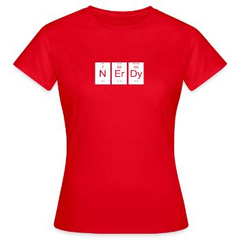 nerdy tableau périodique cadeau nerd - T-shirt Femme - rouge - Devant - AI Model Female 172 dark (172cm)