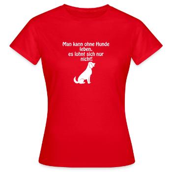 canine - Women's T-Shirt - red - Front - AI Model Female 172 dark (172cm)