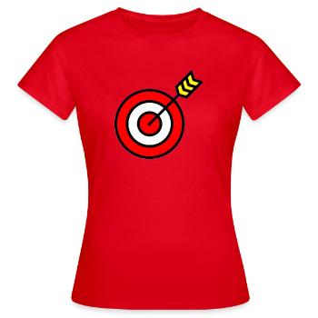 target - Women's T-Shirt - red - Front - AI Model Female 172 dark (172cm)