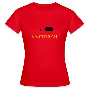 i love germany - Frauen T-Shirt - Rot - Vorne - AI Model Female 172 dark (172cm)