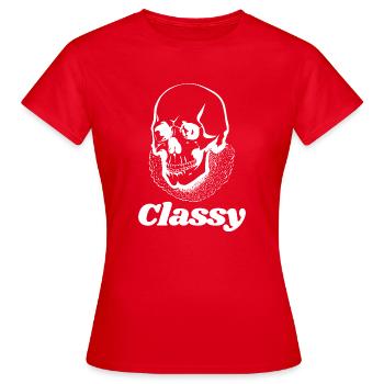 Classy Skull - Women's T-Shirt - red - Front - AI Model Female 172 dark (172cm)