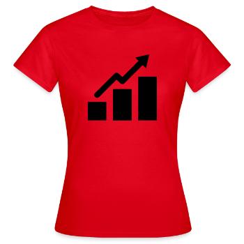 Stocks boursiers Stocks Money Millions Reich - T-shirt Femme - rouge - Devant - AI Model Female 172 dark (172cm)