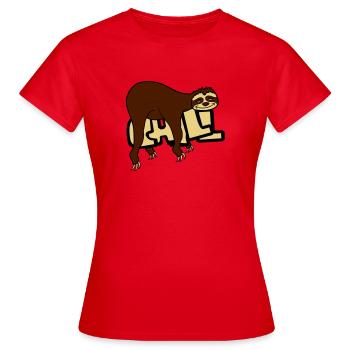 chill paresseux se détendre muede se détendre haengen sc - T-shirt Femme - rouge - Devant - AI Model Female 172 dark (172cm)