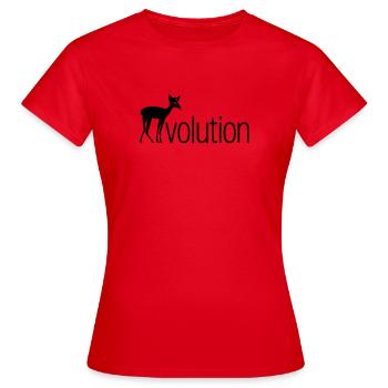 REHvolution Revolution - Frauen T-Shirt - Rot - Vorne - AI Model Female 172 dark (172cm)