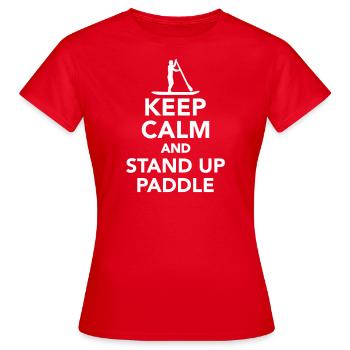 Stand up paddling - Frauen T-Shirt - Rot - Vorne - AI Model Female 172 dark (172cm)