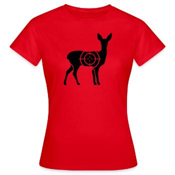 Chevreuil - T-shirt Femme - rouge - Devant - AI Model Female 172 dark (172cm)