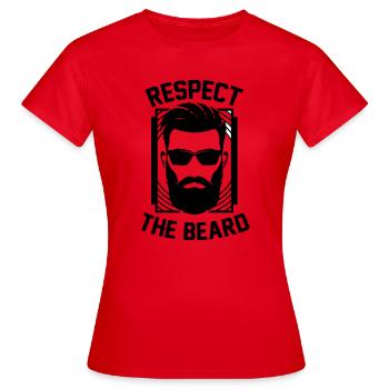 Respecter Le roi barbe respecte Barde - T-shirt Femme - rouge - Devant - AI Model Female 172 dark (172cm)
