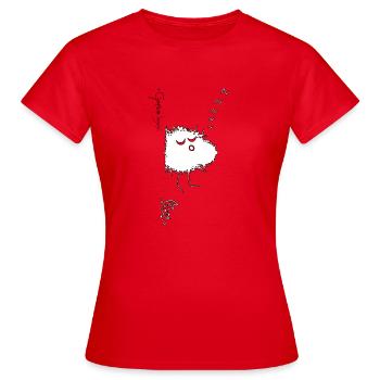 Woolly Beastie fully fed © Chyropterum Innoxius - Women's T-Shirt - red - Front - AI Model Female 172 dark (172cm)