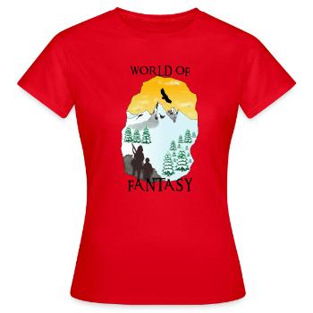 World of fantasy - Grotte - T-shirt Femme - rouge - Devant - AI Model Female 172 dark (172cm)
