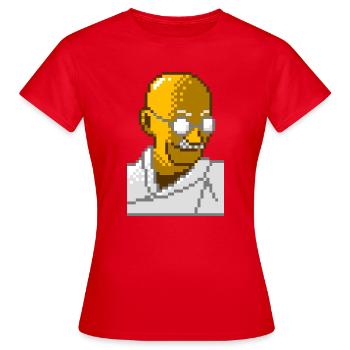 8bit pixel gandhi - Frauen T-Shirt - Rot - Vorne - AI Model Female 172 dark (172cm)