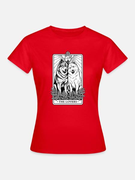 Eurasier | The Lovers | Tarot - Frauen T-Shirt - Rot