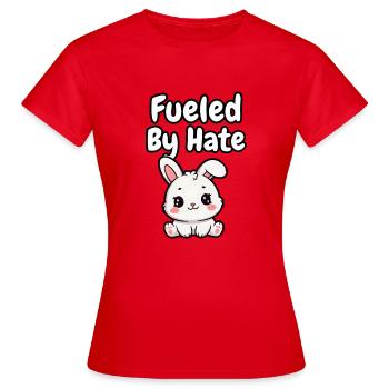 Fueled By Hate Bunny - Women's T-Shirt - red - Front - AI Model Female 172 dark (172cm)