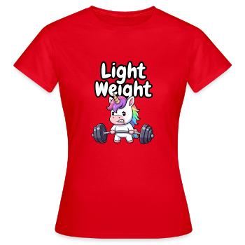 Light Weight Unicorn Lifter - Women's T-Shirt - red - Front - AI Model Female 172 dark (172cm)