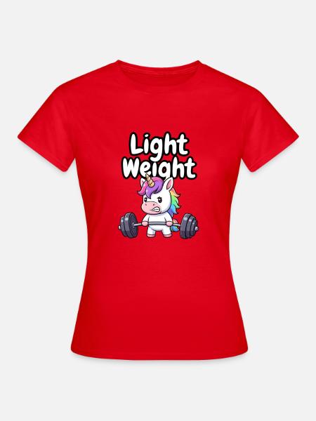 Leichter Einhorn-Lifter - Frauen T-Shirt - Rot