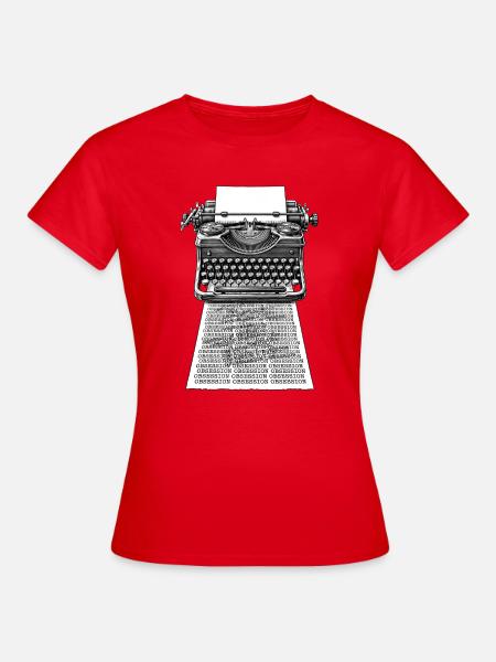 Obsession Schreibmaschine - Frauen T-Shirt - Rot