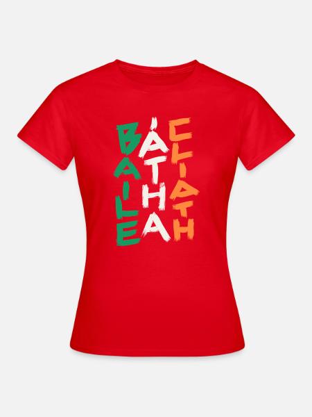 Dublin - Baile Átha Cliath - Frauen T-Shirt - Rot
