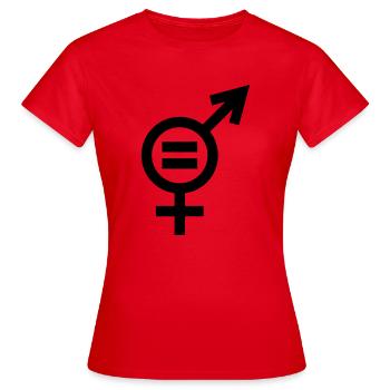 Symbole d'égalité des genres - T-shirt Femme - rouge - Devant - AI Model Female 172 dark (172cm)