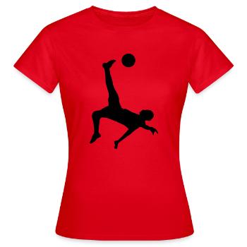 soccer male plain uk - Women's T-Shirt - red - Front - AI Model Female 172 dark (172cm)
