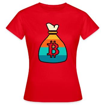 Retro bitcoin exchange - Women's T-Shirt - red - Front - AI Model Female 172 dark (172cm)