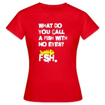 Fischgräte Fischen Fischerei - Frauen T-Shirt - Rot - Vorne - AI Model Female 172 dark (172cm)
