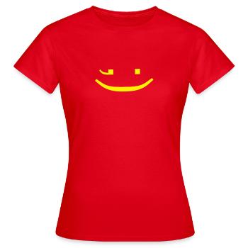 Sourire / sourire - T-shirt Femme - rouge - Devant - AI Model Female 172 dark (172cm)