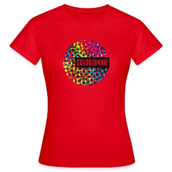 Points de demi-teintes pour les colojunkies - T-shirt Femme - rouge - Devant - AI Model Female 172 dark (172cm)