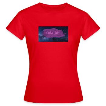 Travis Scott Cactus Jack - Frauen T-Shirt - Rot - Vorne - AI Model Female 172 dark (172cm)