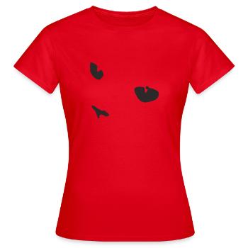 #24 Katzengesicht - Frauen T-Shirt - Rot - Vorne - AI Model Female 172 dark (172cm)