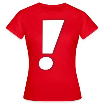 Point d’exclamation - T-shirt Femme - rouge - Devant - AI Model Female 172 dark (172cm)