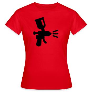 Lackierer - Frauen T-Shirt - Rot - Vorne - AI Model Female 172 dark (172cm)