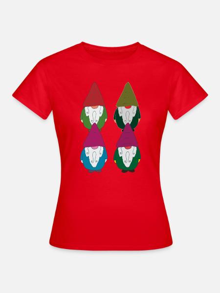 gartenzwerge Viererkette - Frauen T-Shirt - Rot