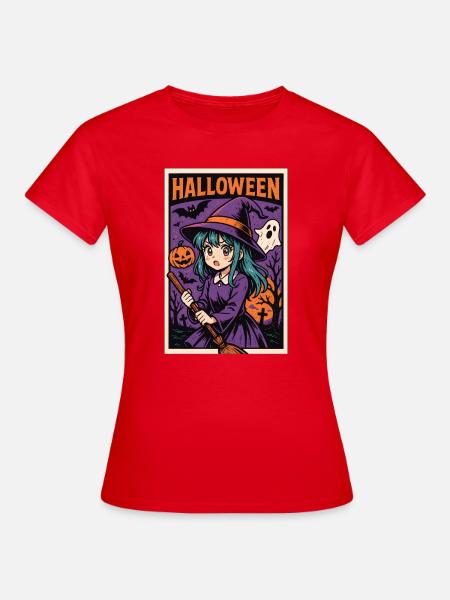 Classic Halloween - Witch - Frauen T-Shirt - Rot