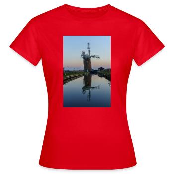 Windmill by Quiet Canal - Women's T-Shirt - red - Front - AI Model Female 172 dark (172cm)