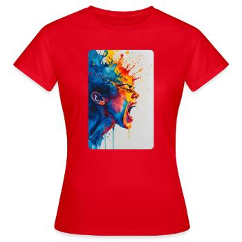 T-shirt Spectre de l’angoisse - T-shirt Femme - rouge - Devant - AI Model Female 172 dark (172cm)