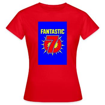 Fantastic 7 Retro Burst - Women's T-Shirt - red - Front - AI Model Female 172 dark (172cm)