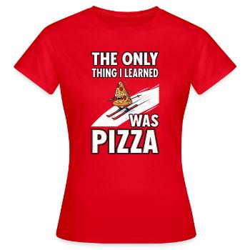 Cours de pizza sur les skis - T-shirt Femme - rouge - Devant - AI Model Female 172 dark (172cm)