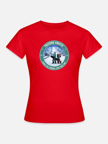 Fursona Snowboard - Frauen T-Shirt - Rot