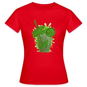 Mojito labyrinthique - T-shirt Femme - rouge - Devant - AI Model Female 172 dark (172cm)