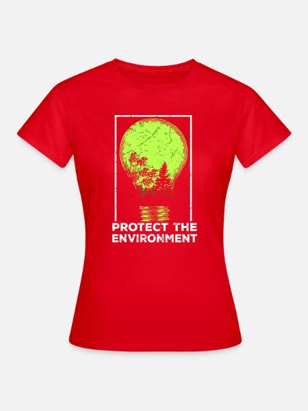 Protect Nature - Frauen T-Shirt - Rot