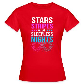 Baby shower juillet - T-shirt Femme - rouge - Devant - AI Model Female 172 dark (172cm)