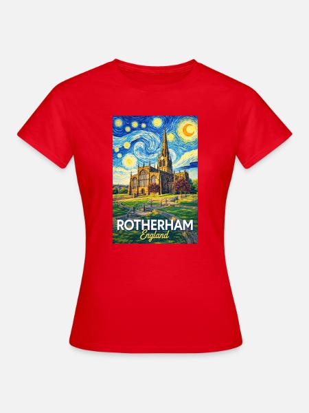 Rotherham England Minster Sternennacht - Frauen T-Shirt - Rot